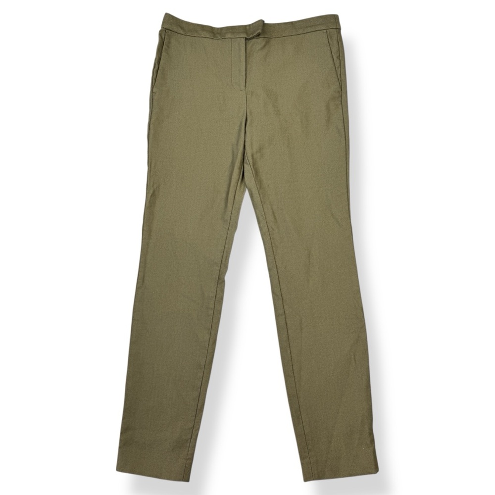 J Crew‎ Olive Green Mid Rise Dress Pants Size 8 Stretch